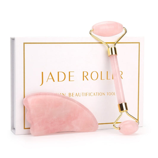 Rose Quartz Roller Slimming Face Massager
