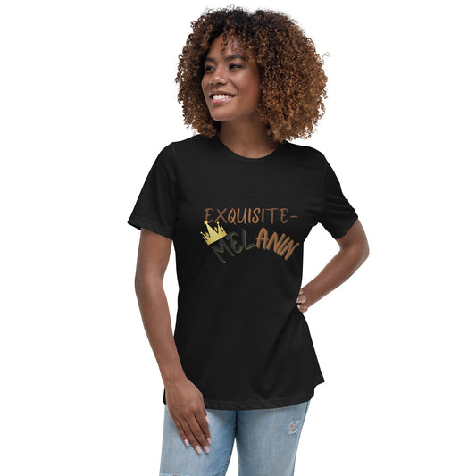 Exquisite-Melanin T shirt with a gold crown