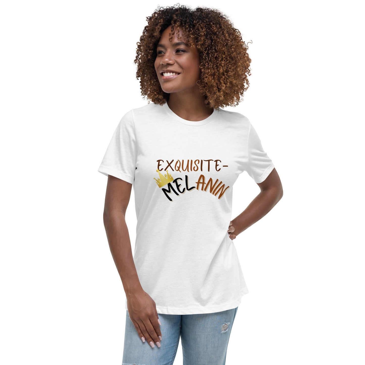Exquisite-Melanin T shirt with a gold crown
