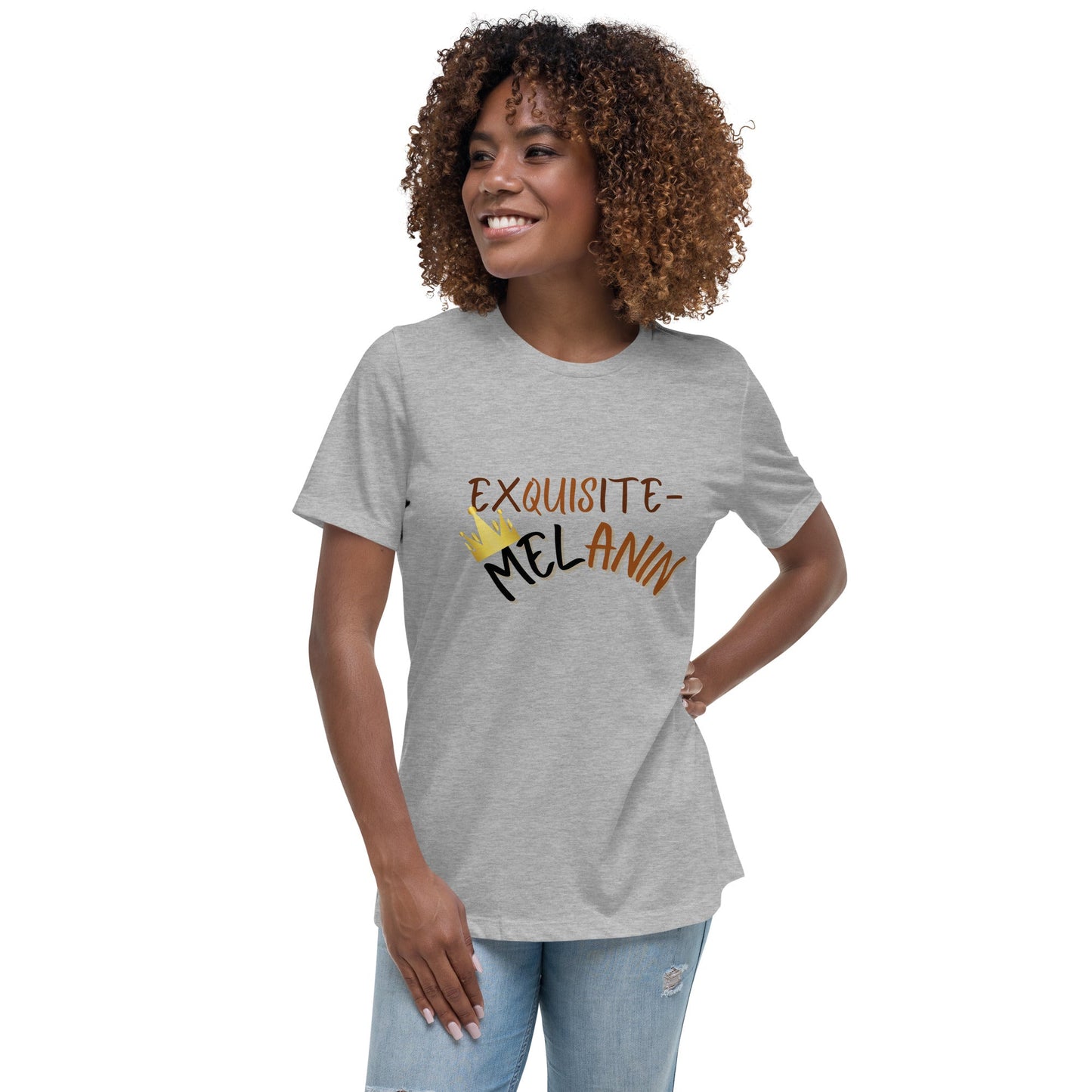 Exquisite-Melanin T shirt with a gold crown