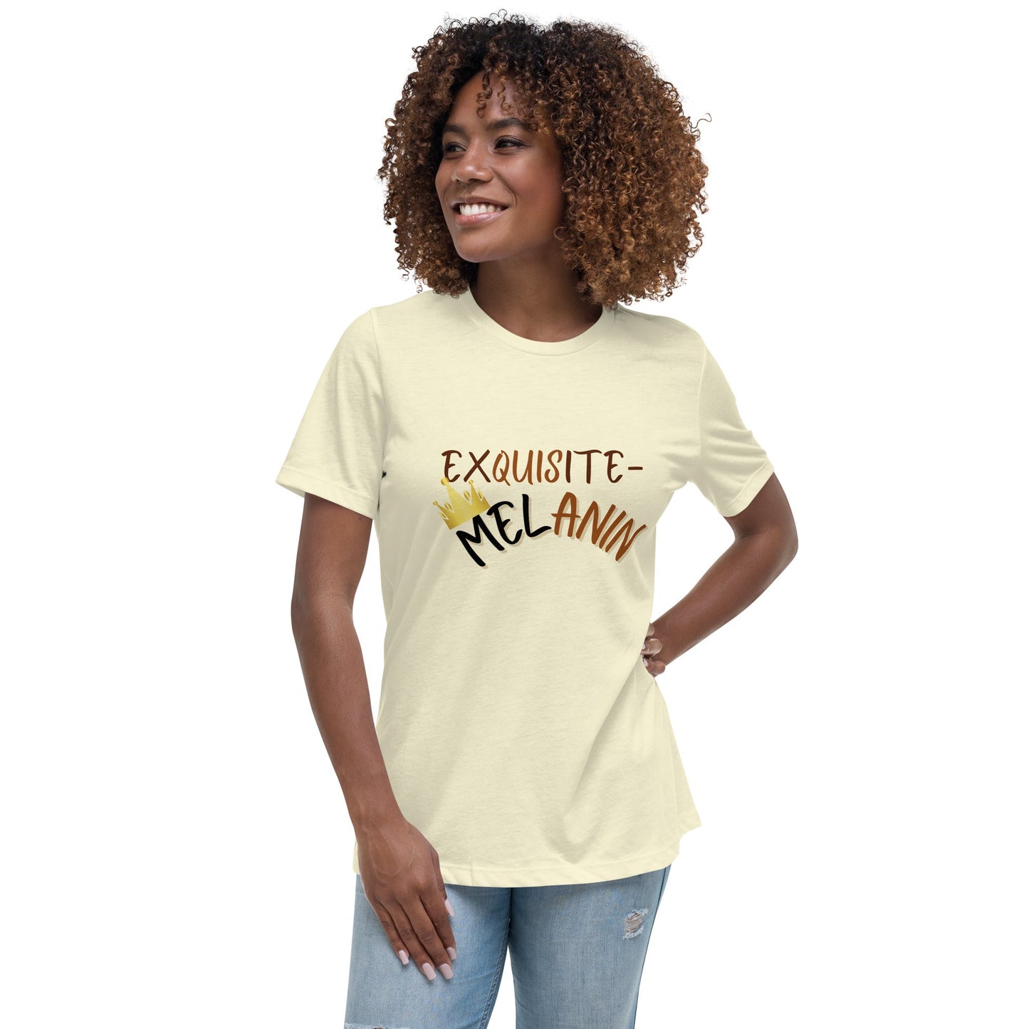 Exquisite-Melanin T shirt with a gold crown