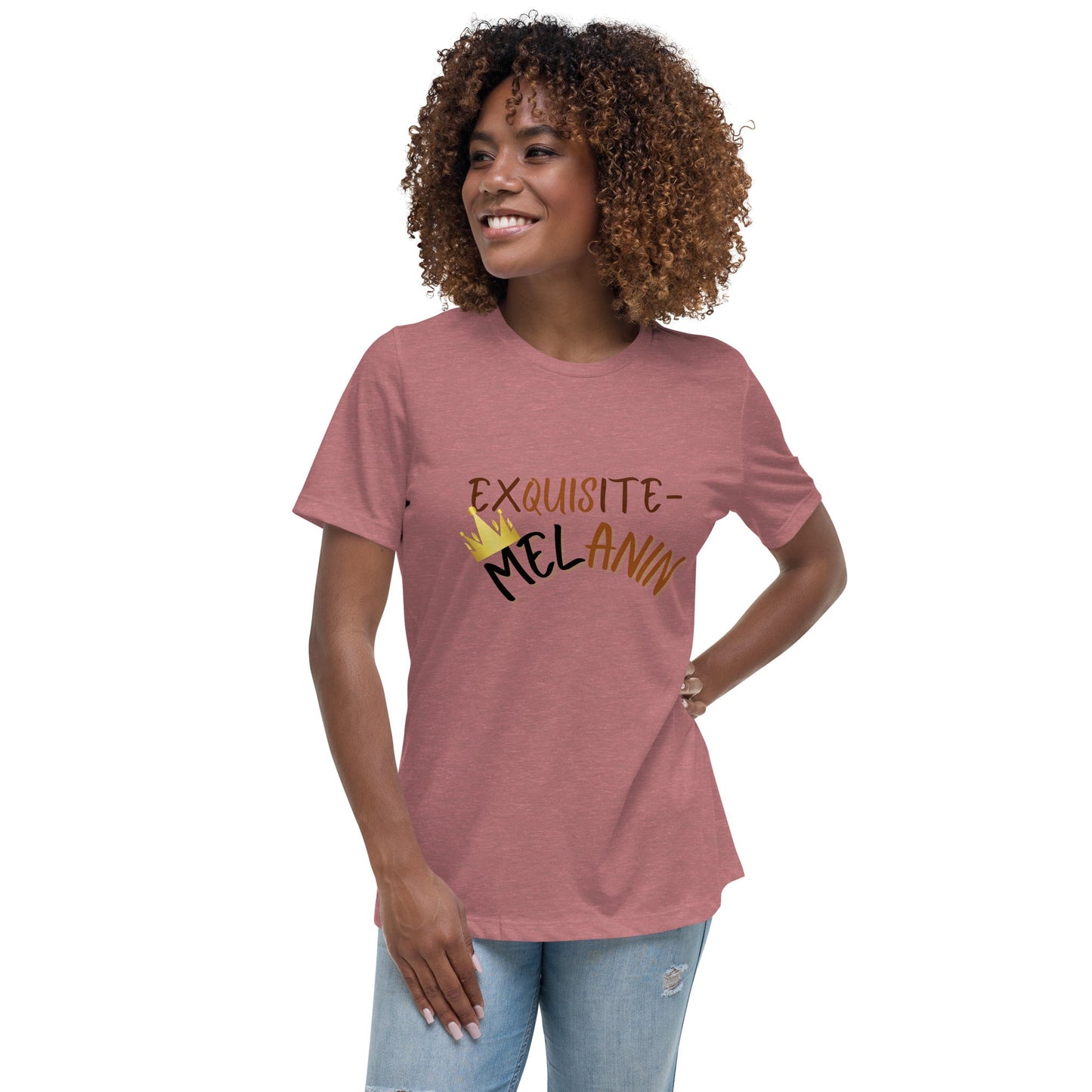 Exquisite-Melanin T shirt with a gold crown