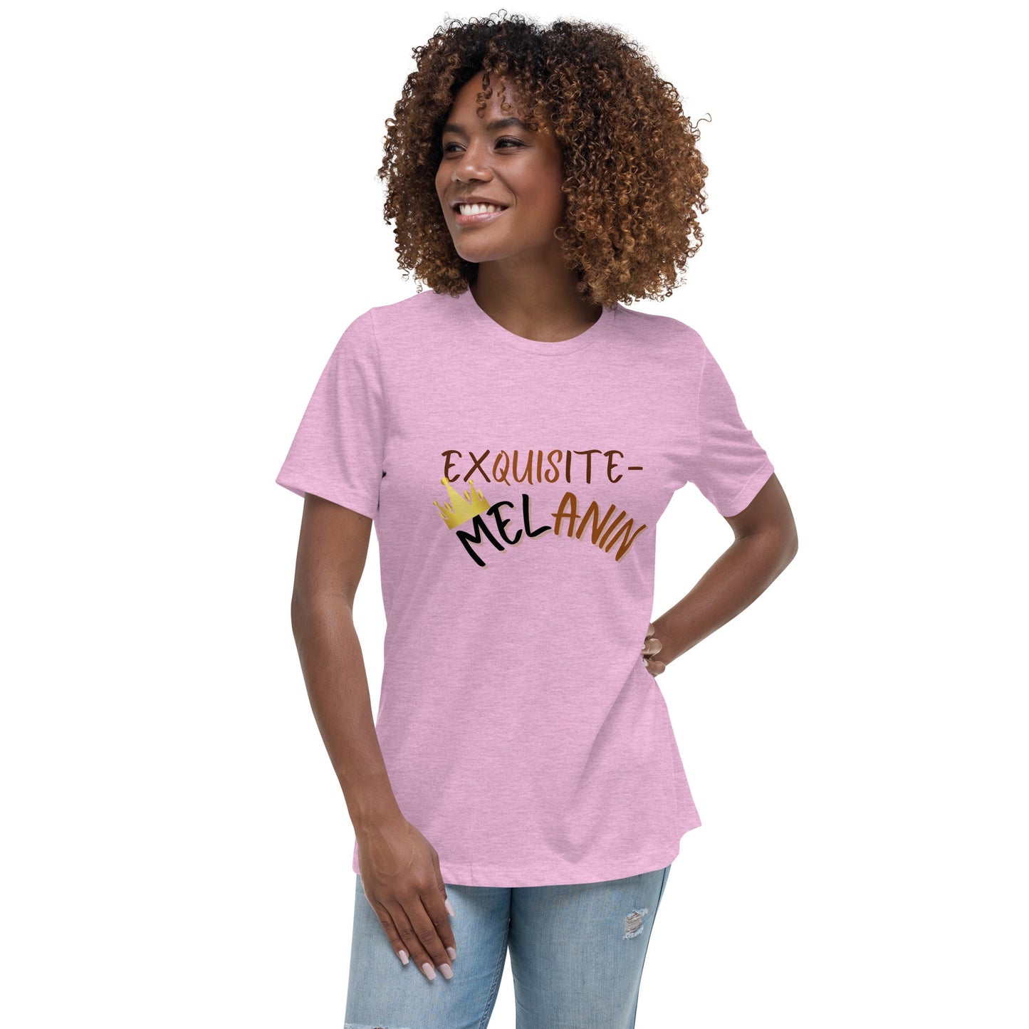 Exquisite-Melanin T shirt with a gold crown