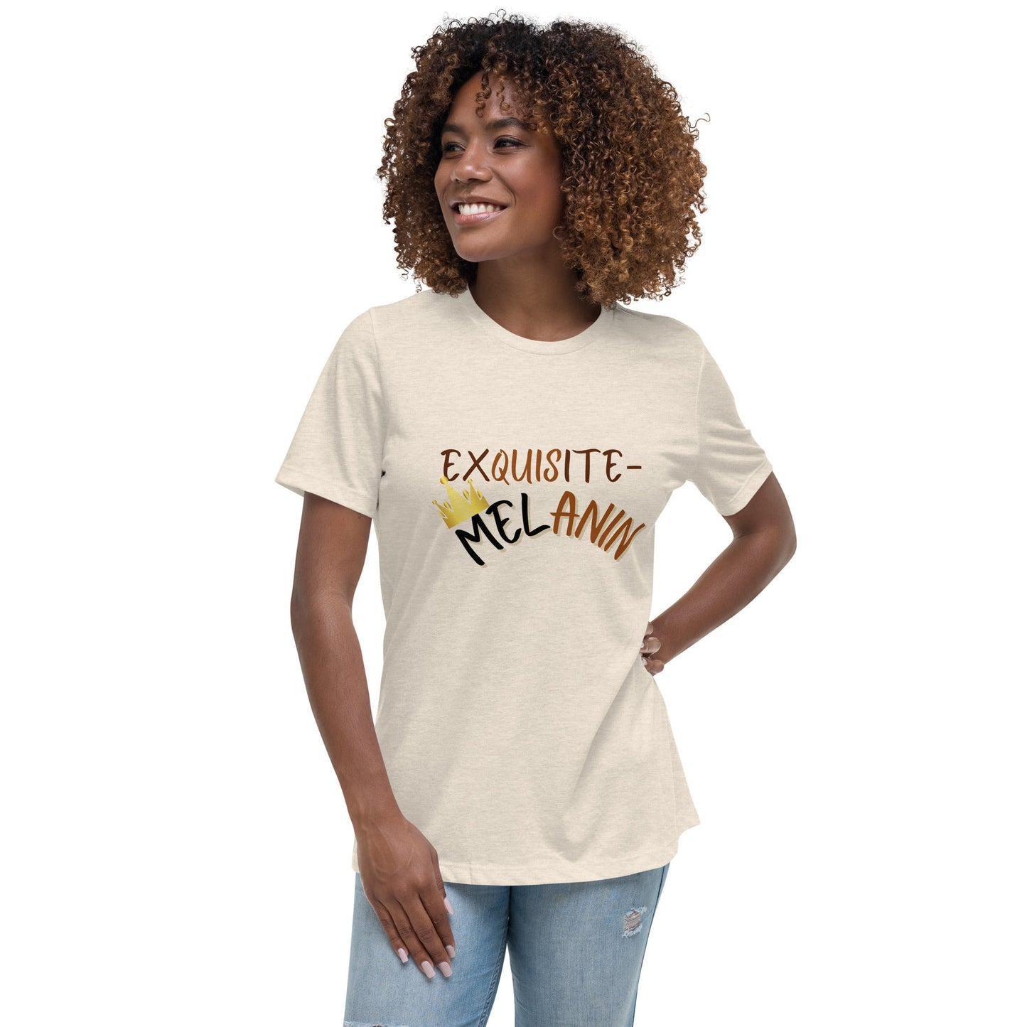 Exquisite-Melanin T shirt with a gold crown