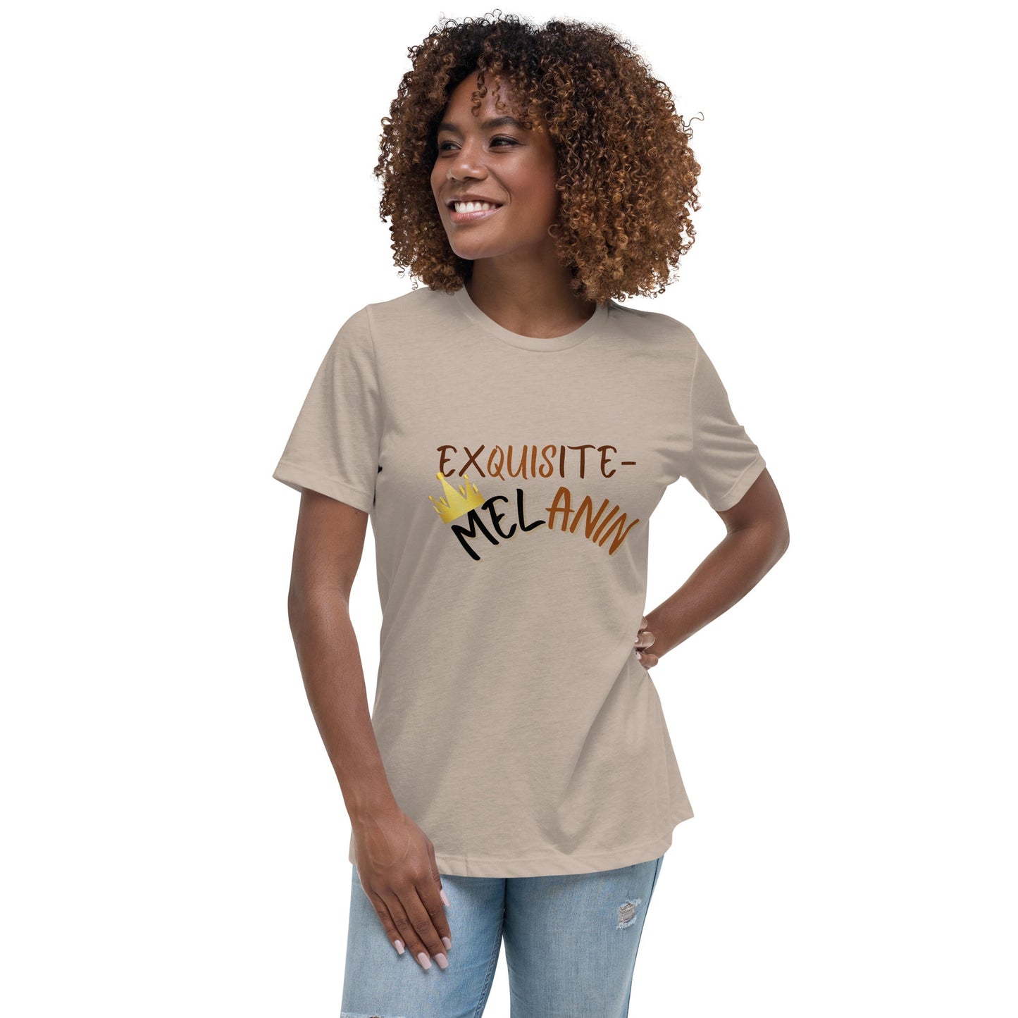 Exquisite-Melanin T shirt with a gold crown
