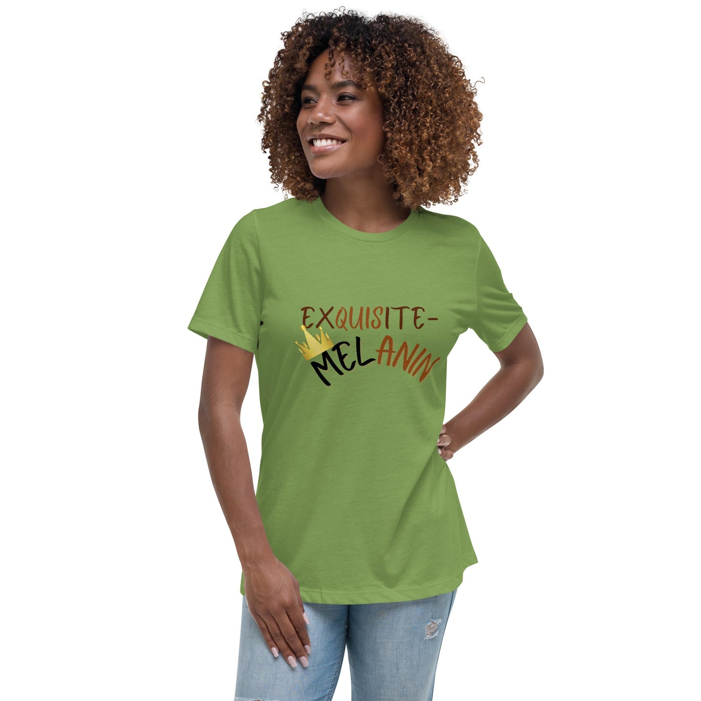 Exquisite-Melanin T shirt with a gold crown